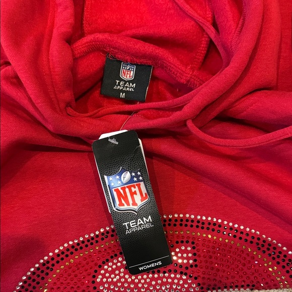 San Francisco 49ers Cuce Scarlet Rhinestone Logo Hoodie - Picture 5 of 5